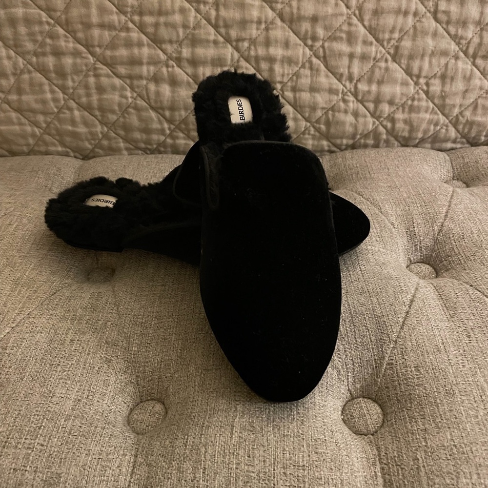 Birdies Black Cozy Slippers